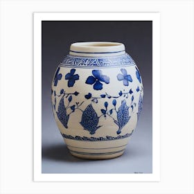 Blue And White Vase.13 Art Print
