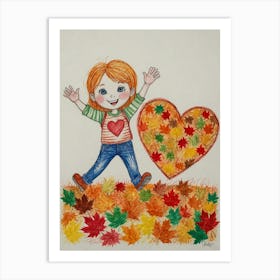 Autumn Heart 7 Art Print