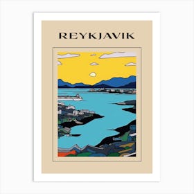 Minimal Design Style Of Reykjavik, Iceland 3 Poster Art Print