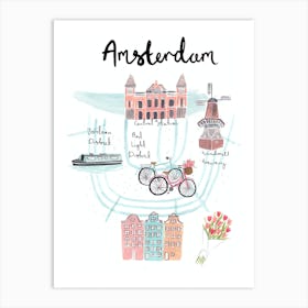 Amsterdam Map Art Print