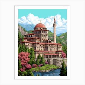 Trabzon Hagia Sophia Museum Pixel Art 2 Art Print