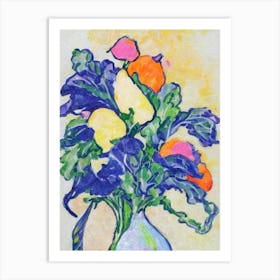 Turnip Fauvist vegetable Art Print