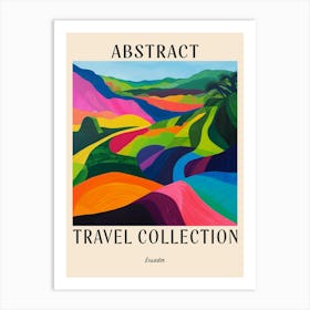 Abstract Travel Collection Poster Ecuador Art Print