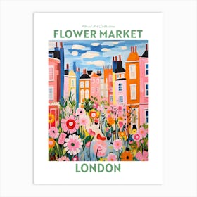 London England Flower Market Floral Art Print Travel Print Plant Art Modern Style Art Print