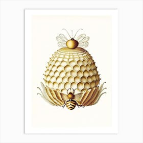 Queen Beehive 1 Vintage Art Print