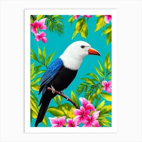 Crow Tropical bird Art Print