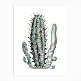 Nopal Cactus William Morris Inspired 1 Art Print