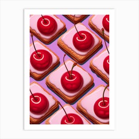 Pop Art Cherry Retro Sweet Treats  1 Art Print
