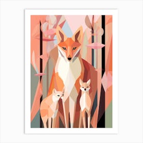 Abstract Geometric Animals 9 Art Print