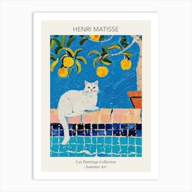 Henri Matisse White Cats Lemons Pool Summer Painting Art Print