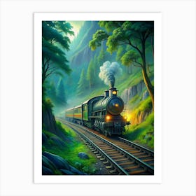 Train In The Forest 1 Art Print