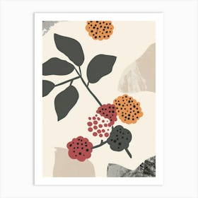 Mulberry Close Up Illustration 3 Art Print