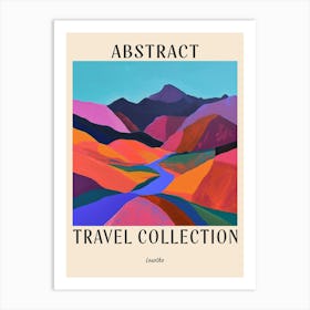 Abstract Travel Collection Poster Lesotho 4 Art Print