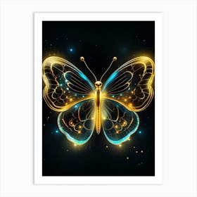 Golden Butterfly 21 Art Print