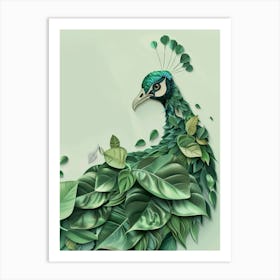 3d Peacock Art Print