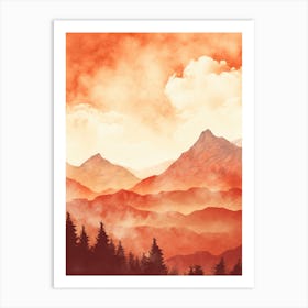 Abstract Mountain Landscape 2 Art Print