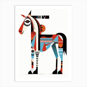 Horse By Person Art Print