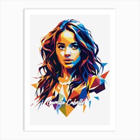 Camila Cabello 01 Portrait Music WPAP Pop Art Art Print