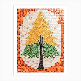 Pine Tree Mosaic Art Print