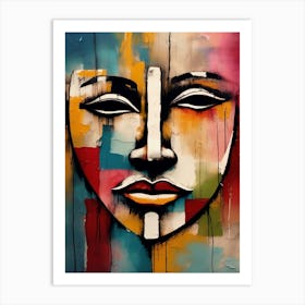 Face Abstract Painting  Art Print