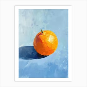 Orange On Blue 5 Art Print