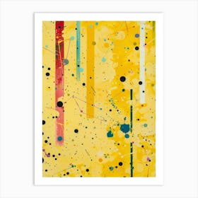 Yellow Splatters Art Print