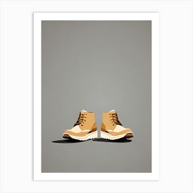 Minimalistic vector art of a pair of shoes, Contemporary art, 1243 Art Print