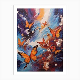 Butterflies In The Sky 2 Art Print