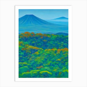 Fuji Hakone Izu National Park Japan Blue Oil Painting 1  Art Print
