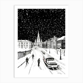 Snowy City Art Print