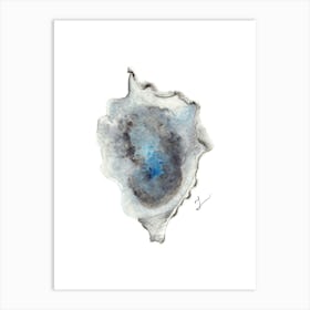 Oyster Shell in blue 2 Art Print