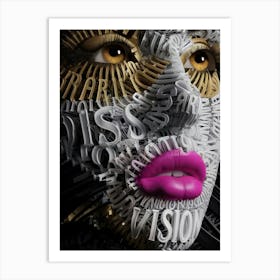 The Face of Words: A Dream in Typography Art Print