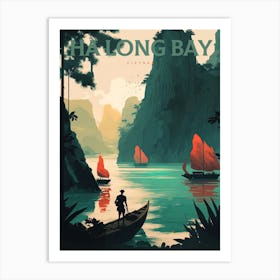 Ha Long Bay Vietnam Beach Tropical Art Print