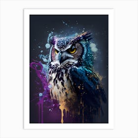 abstract owl art 2 Art Print