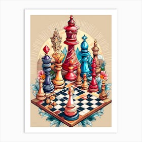 Chess Pieces Art Print