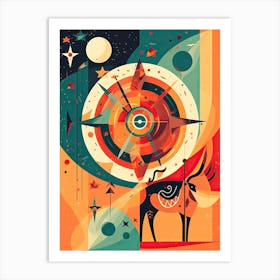 Sagittarius Illustration Zodiac Star Sign 4 Art Print