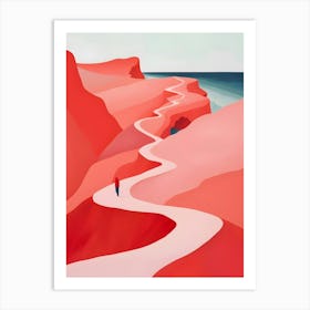 Red Path Art Print