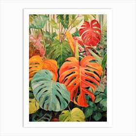 Tropical Plant Painting Philodendron 4 Art Print