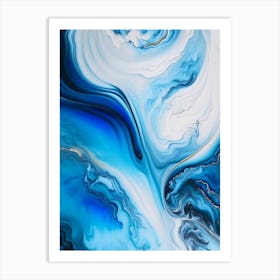 Boiling Water Waterscape Marble Acrylic Painting 1 Art Print