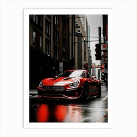 Red Sports Car Art Print