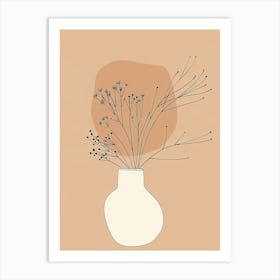 Manchester Botanical Garden Boho Line Art Art Print