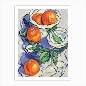 Clementine Vintage Sketch Fruit Art Print