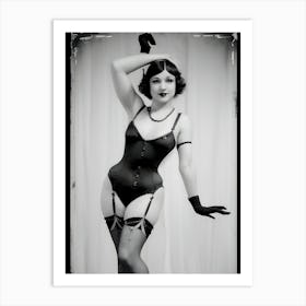 1920's Burlesque Dancer ~Reimagined 55 Art Print