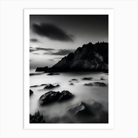 Rocky Shore At Dusk Art Print