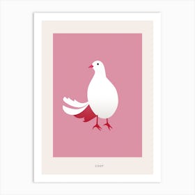 Minimalist Coot 1 Bird Poster Art Print