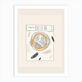 Coffee In The Washing Machine Art Print