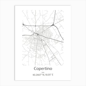 Copertino,Italy Minimalist Map Art Print