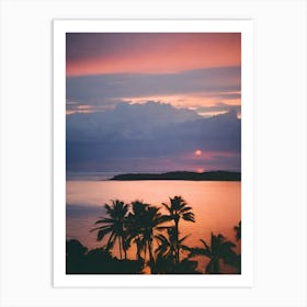 Sunset Over The Ocean Art Print