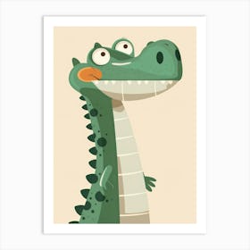 Cartoon Alligator Art Print