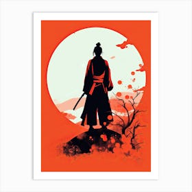 Graceful Samurai Serenity Art Print